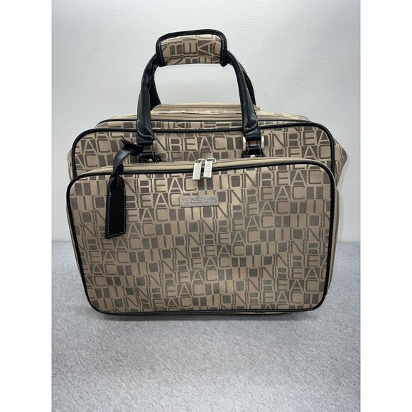 Reaction Kenneth Cole Handbags - Kenneth Cole Reaction Beige 17" Under seat Rolling Carry On Laptop Bag Wheels